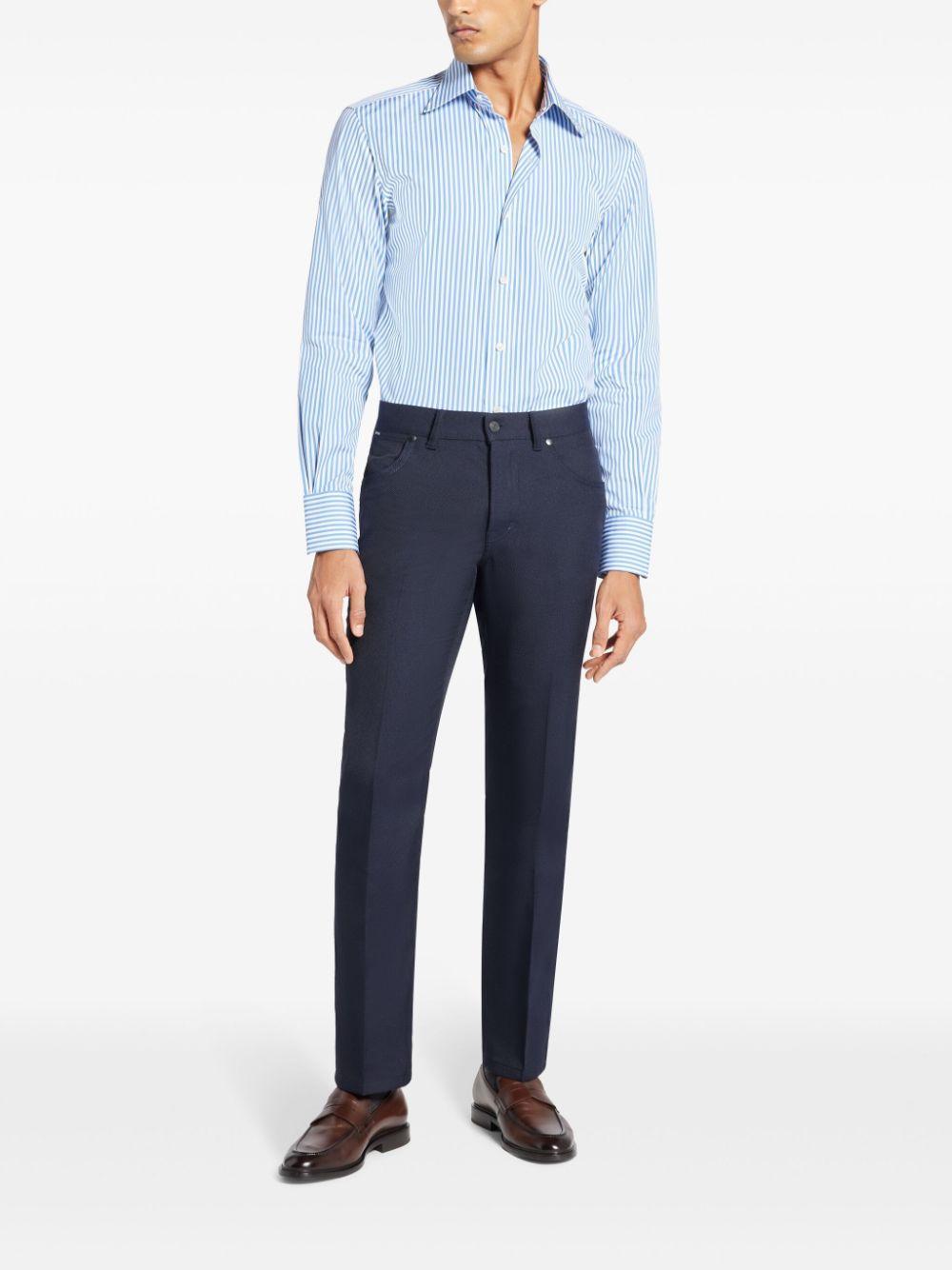 TOM FORD Cotton Shirt In Blue Product Image