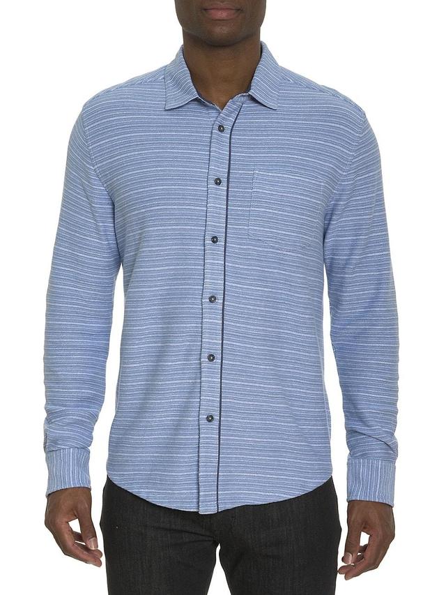 Mens Adler Striped Knit Shirt Product Image