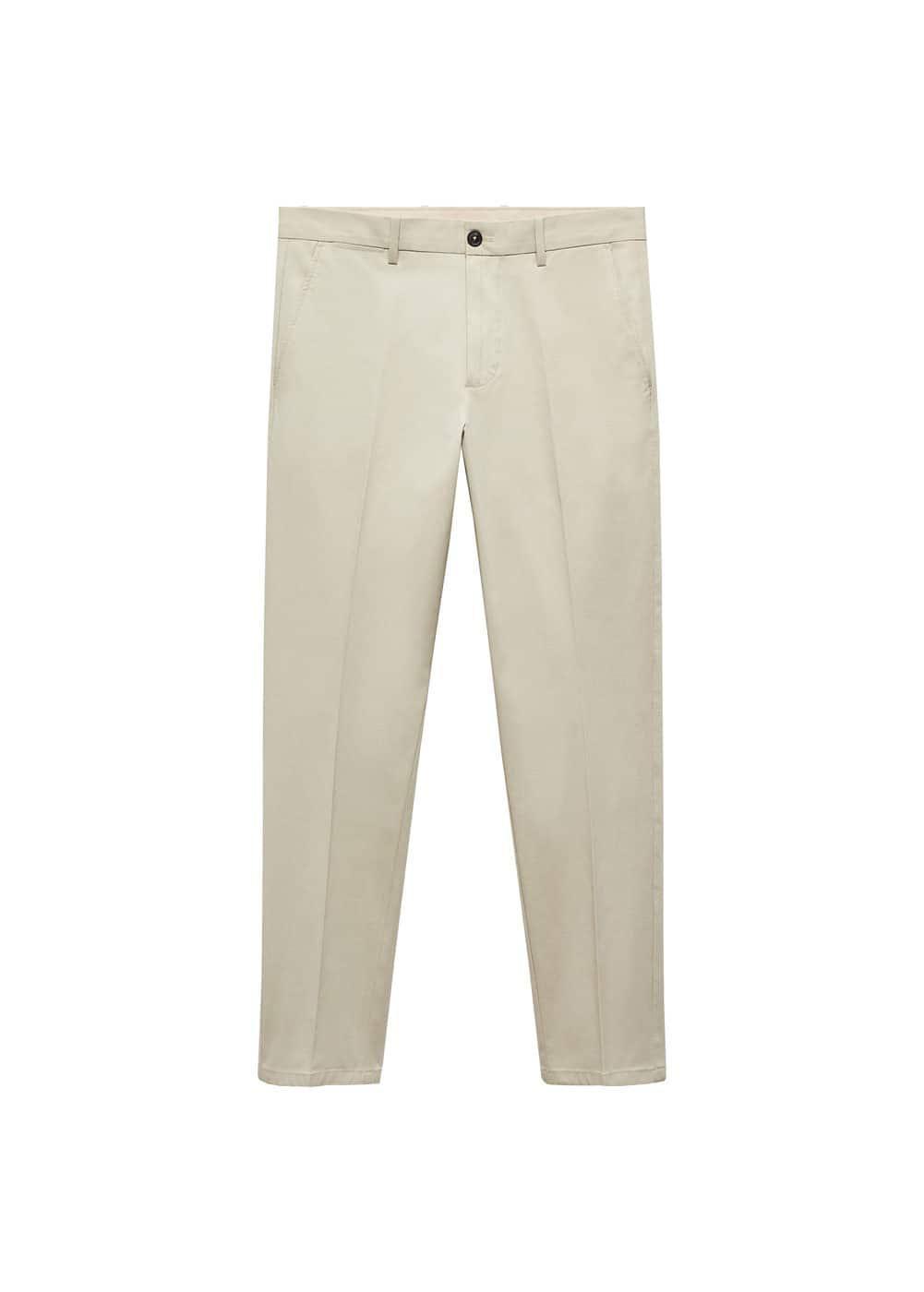 MANGO MAN - Regular-fit cotton pants light/pastel greyMen Product Image