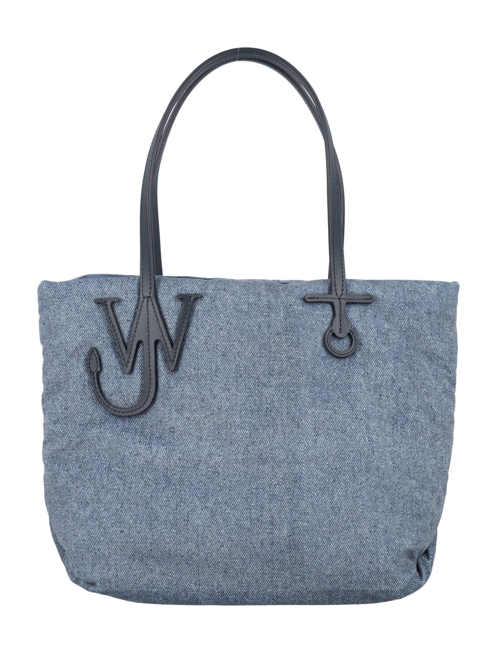 JW ANDERSON Small Puffy Anchor Tote Bag In Blue Product Image