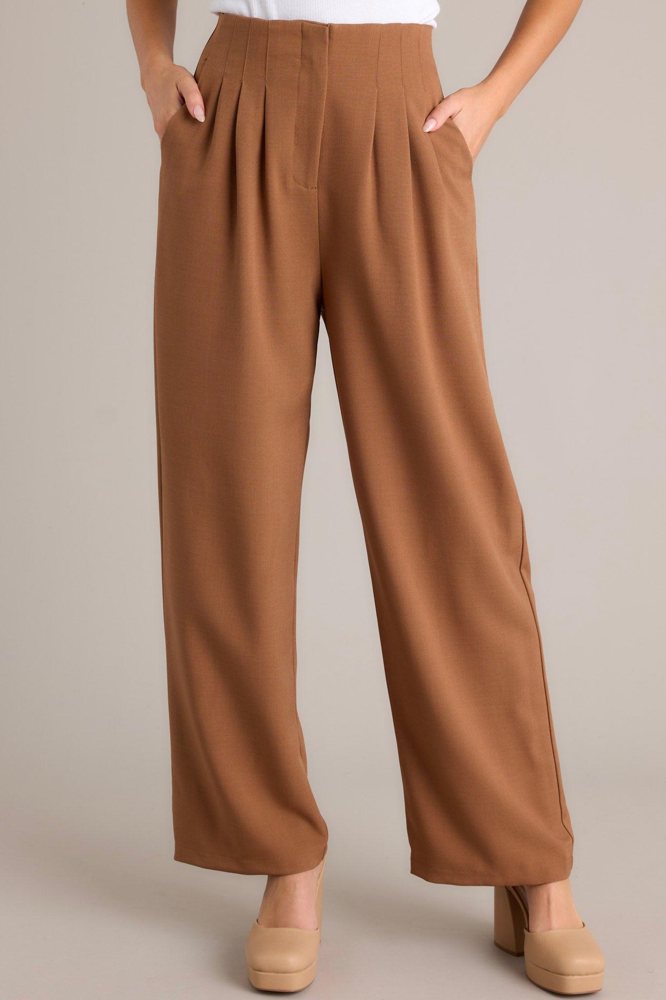 Urban Uproar Coffee Straight Leg Pants Product Image