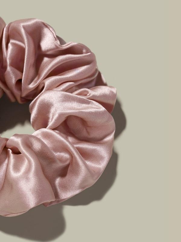 Large Classic Silk Scrunchies Set Product Image