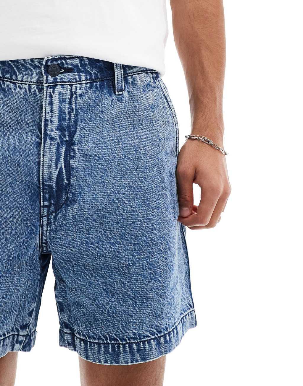 Levi's XX authentic chino denim shorts in mid blue Product Image