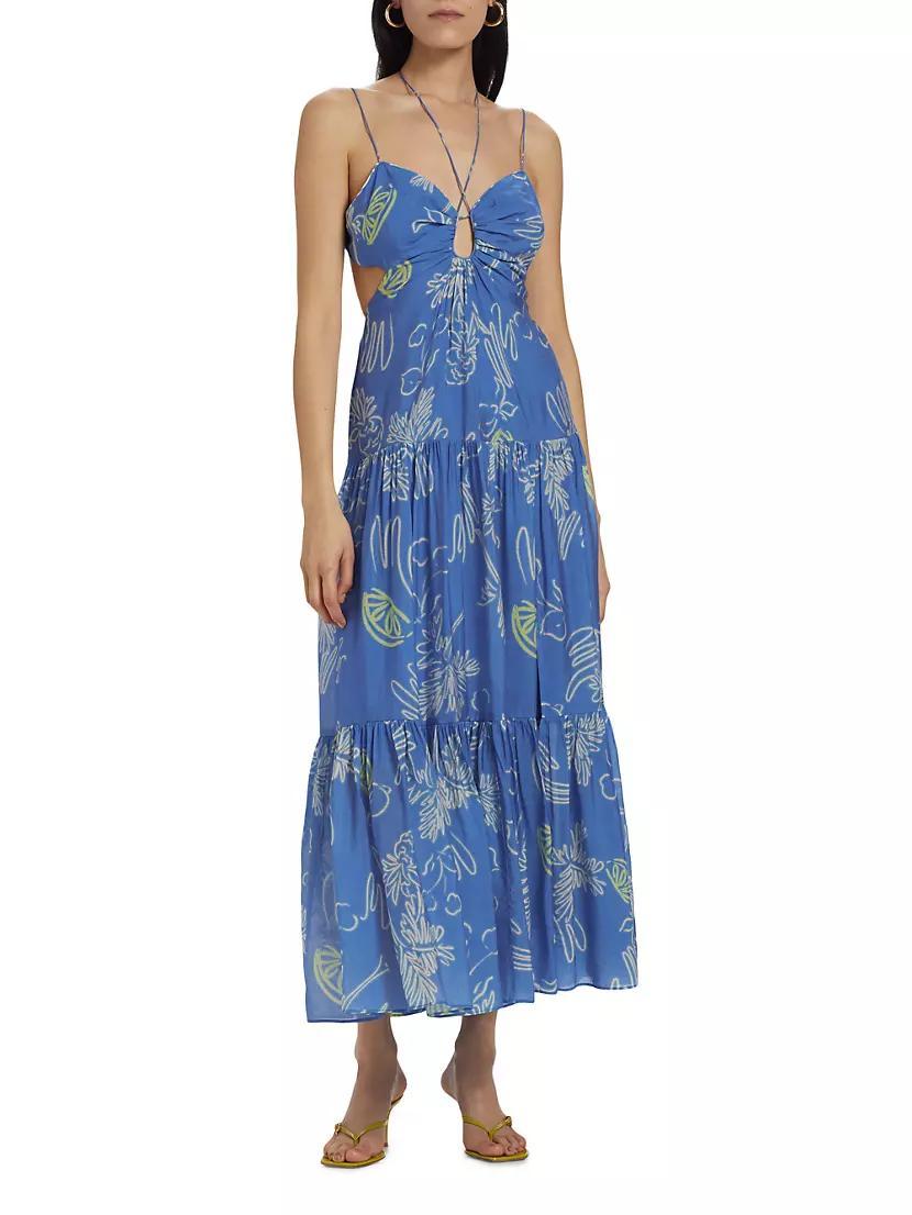 Cassini Floral Keyhole Maxi Dress Product Image