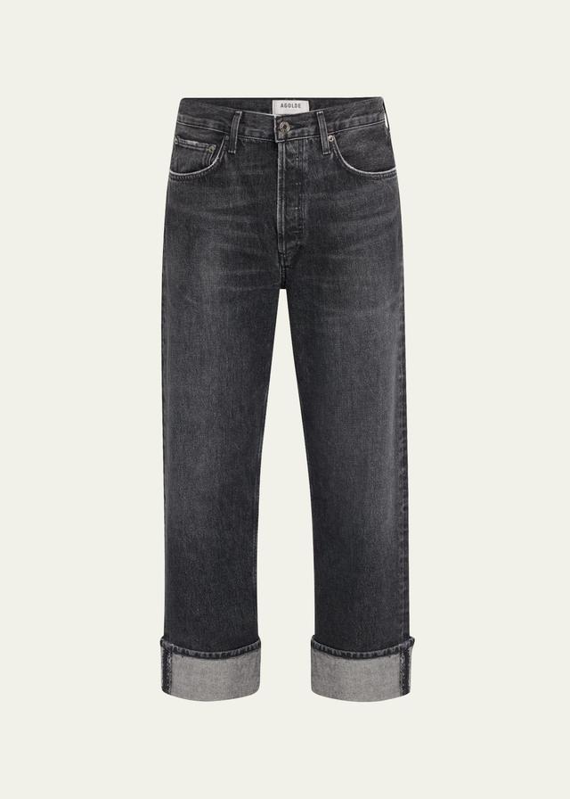 AGOLDE Fran Cuffed Organic Cotton Ankle Straight Leg Jeans Product Image