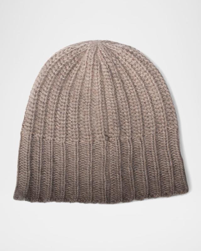 Men's Slouchy Ribbed Cashmere Beanie Product Image