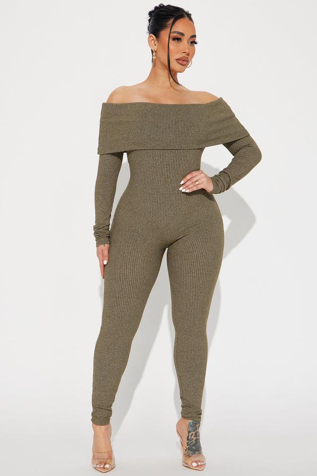 Invite Me Over Jumpsuit - Olive Product Image