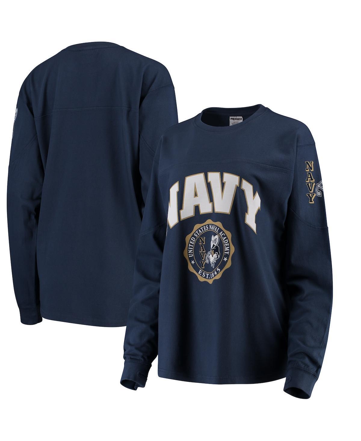 Womens Midshipmen Edith Long Sleeve T-Shirt Blue Product Image