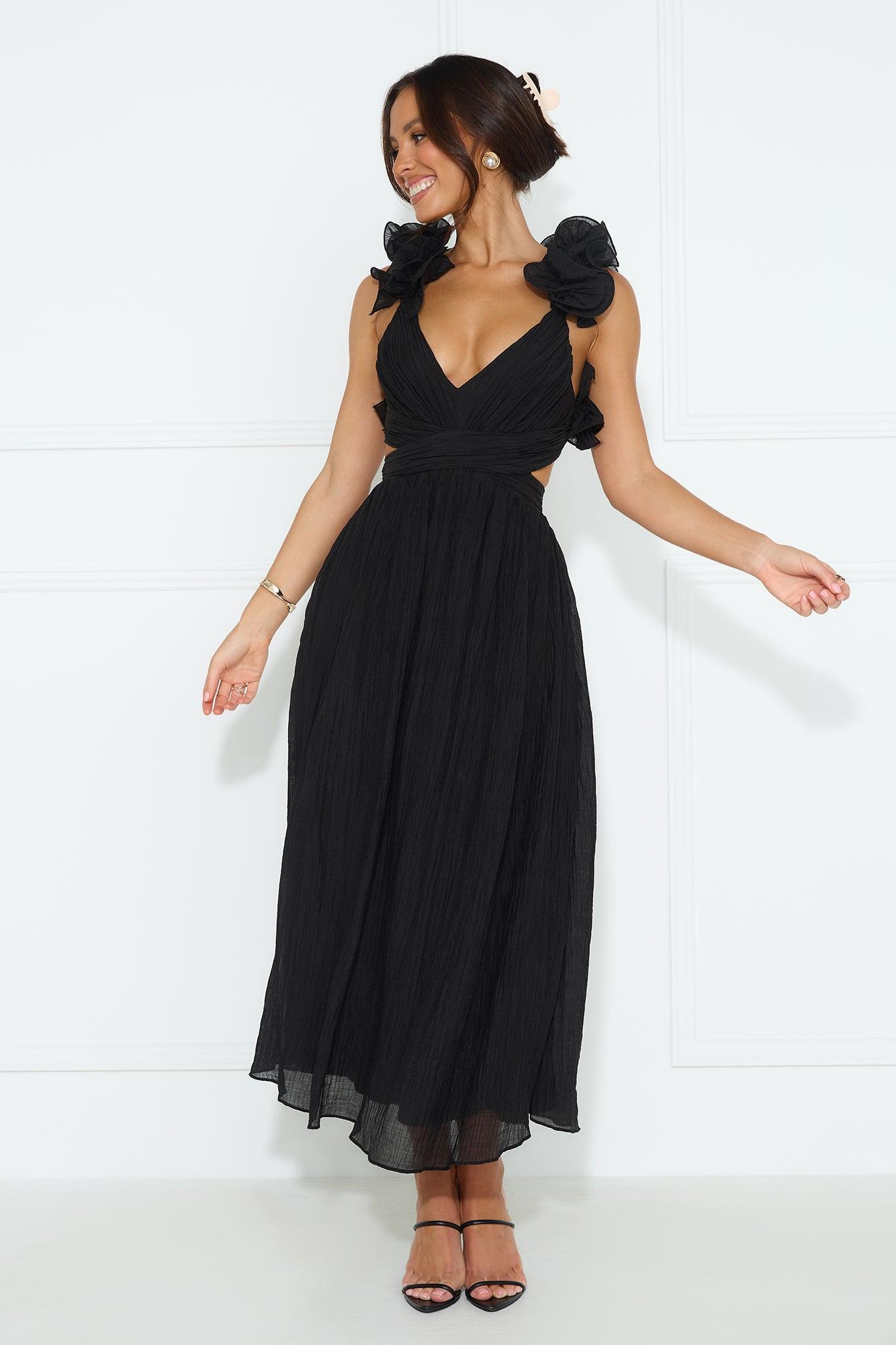 Ring The Wedding Bells Maxi Dress Black Product Image