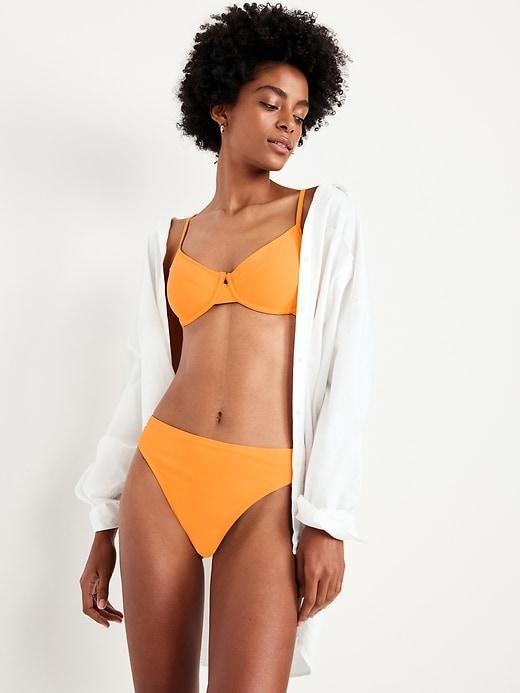 Mid-Rise Bikini Swim Bottoms Product Image