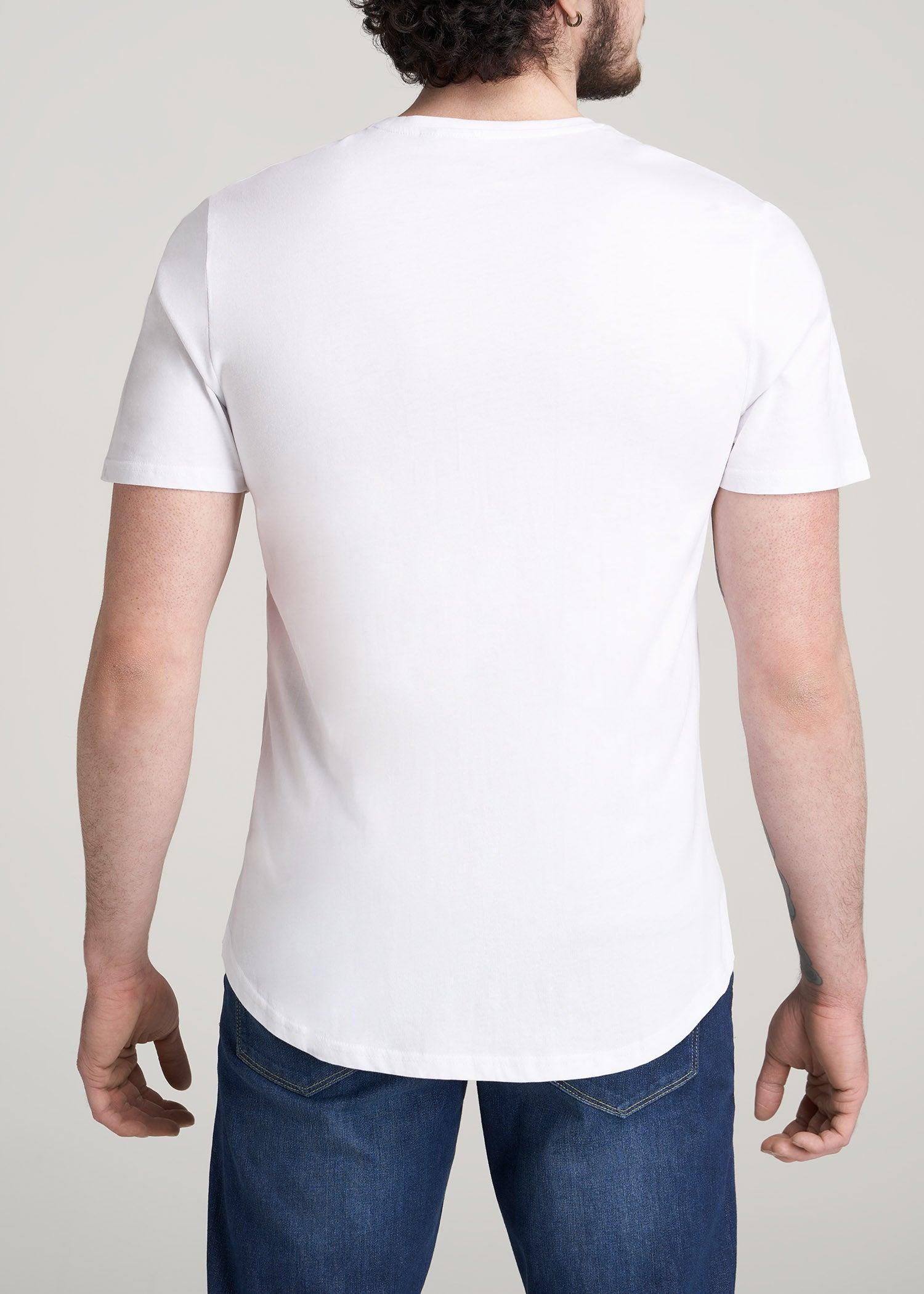 Everyday Scoop Bottom REGULAR FIT T-Shirt for Tall Men in White Product Image