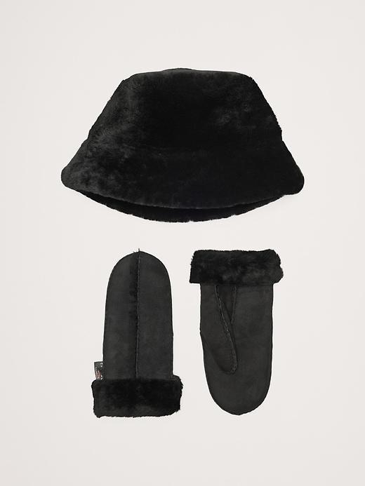 Shearling Mittens by Crown Cap Product Image