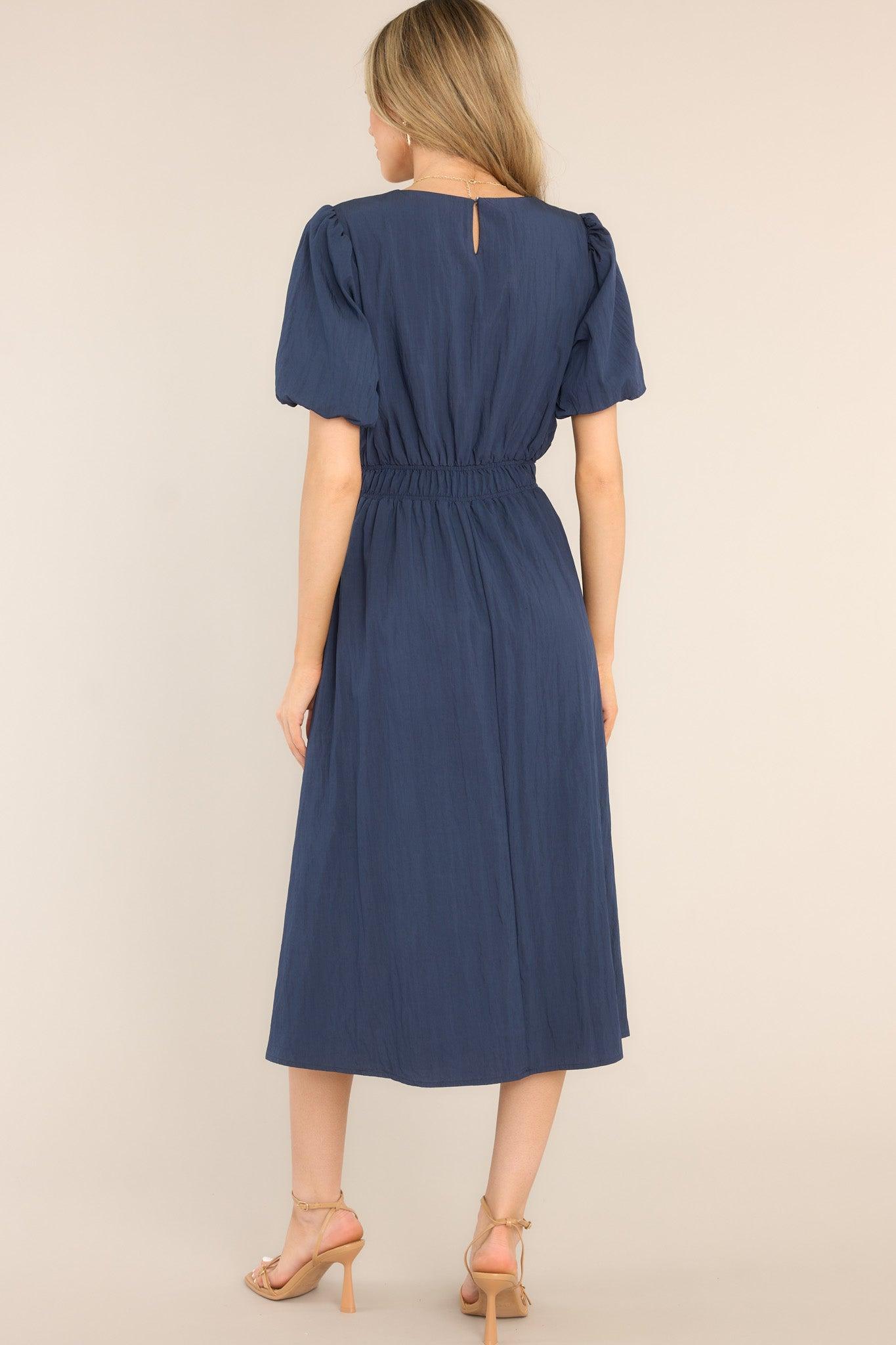 Best Route Navy Blue Midi Dress Product Image