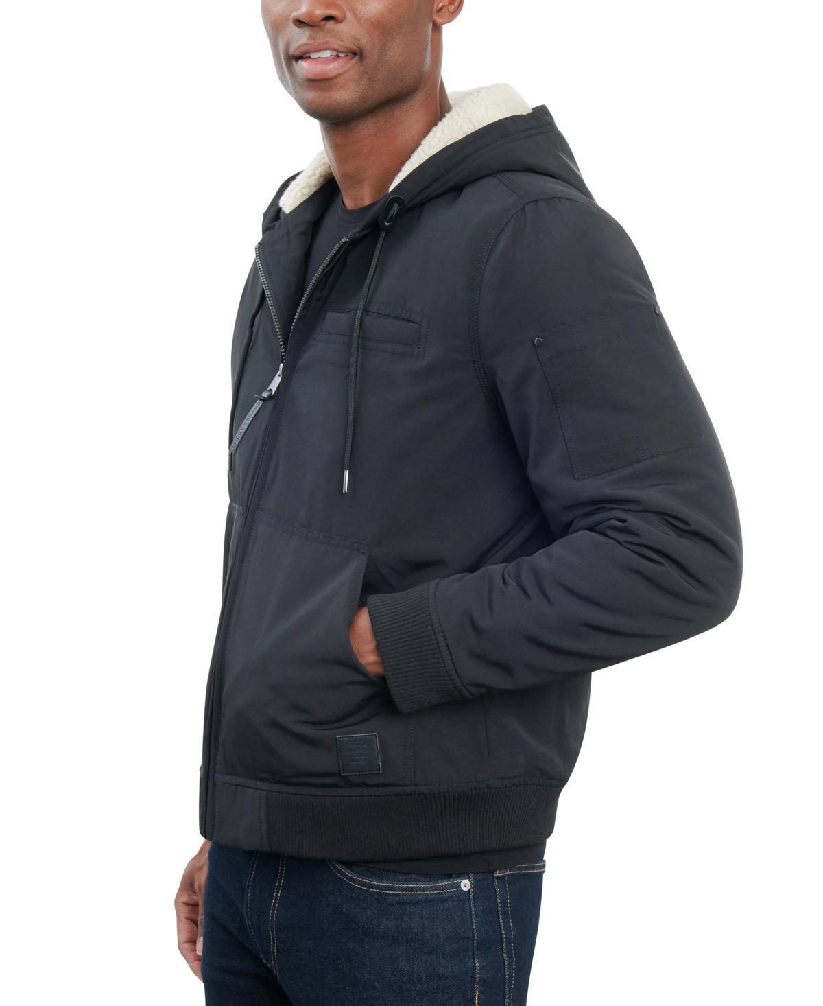 Lucky Brand Mens Fleece-Lined Zip-Front Hooded Jacket Product Image