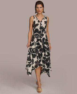 Donna Karan Women's Printed Handkerchief-Hem Dress product image