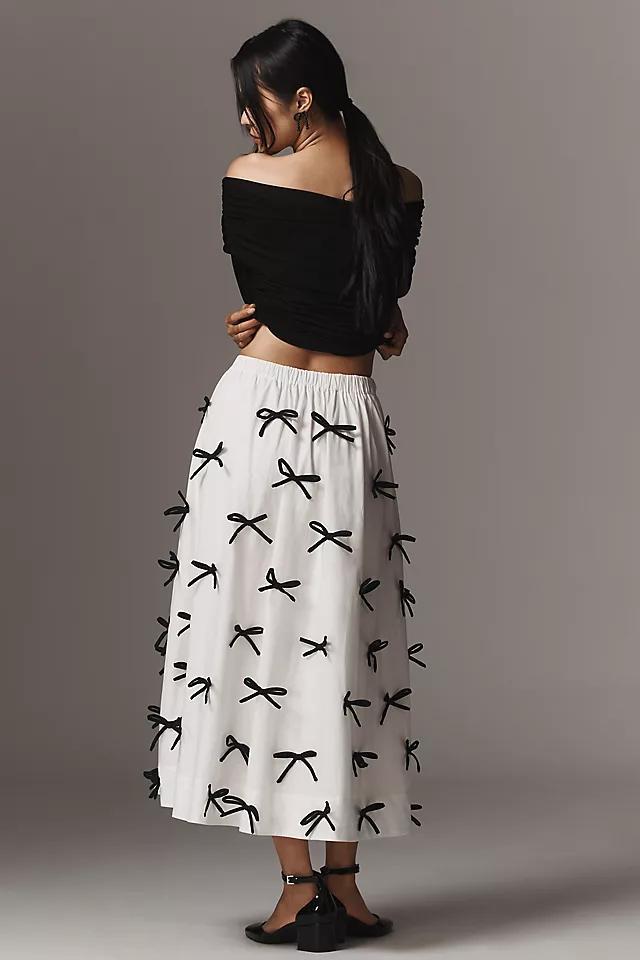 Maeve 3D Bows Midi Skirt Product Image