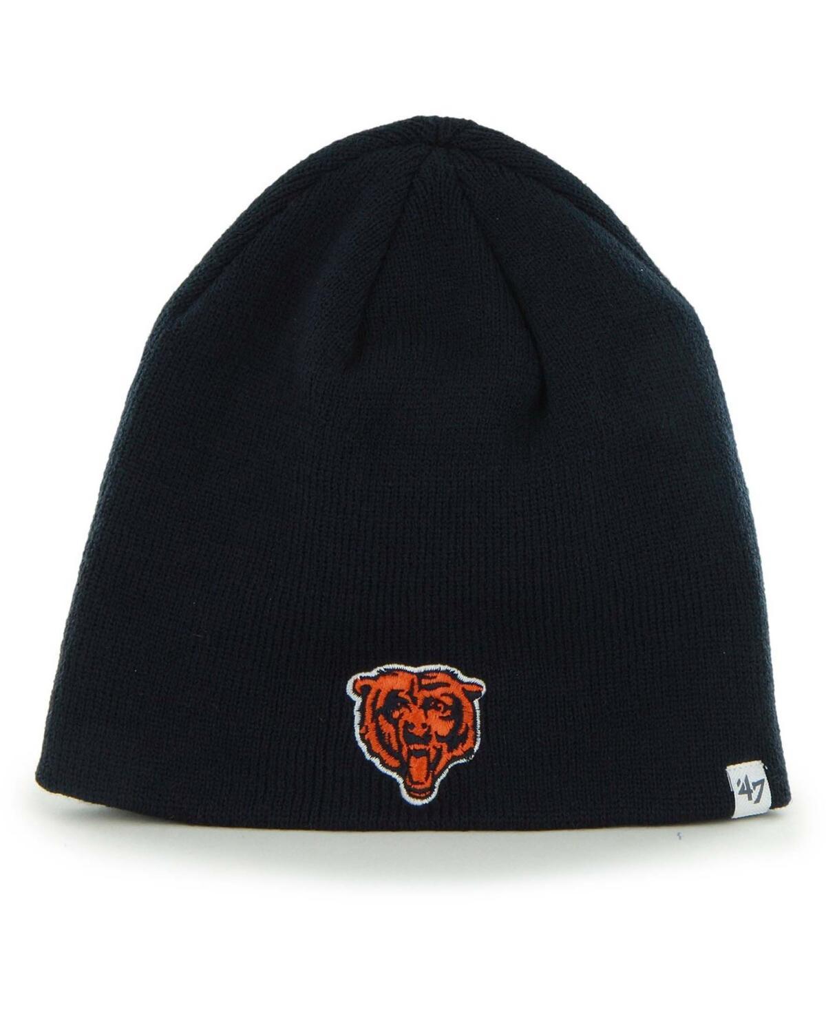 Mens Navy Chicago Bears Primary Logo Knit Beanie Product Image