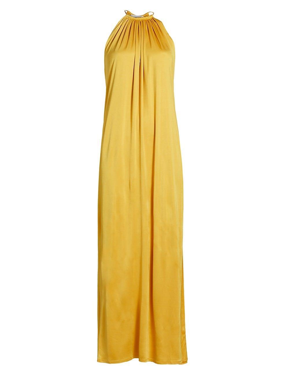 Womens Estere Satin Halter Maxi Dress Product Image