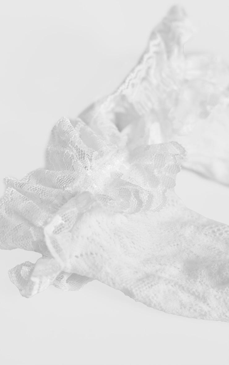 White Lace Frill Socks Product Image