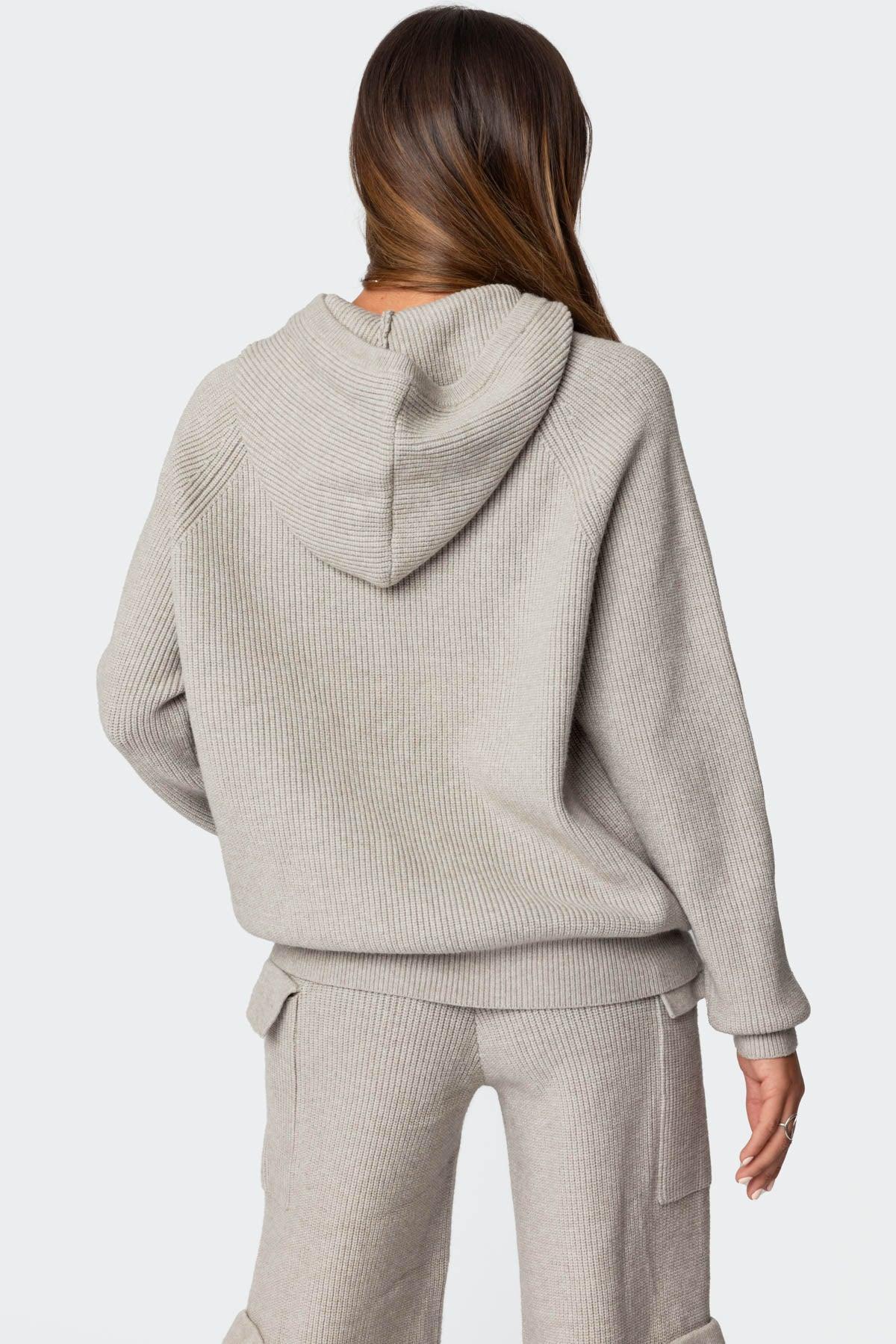 Wynter Oversized Knit Hoodie Product Image