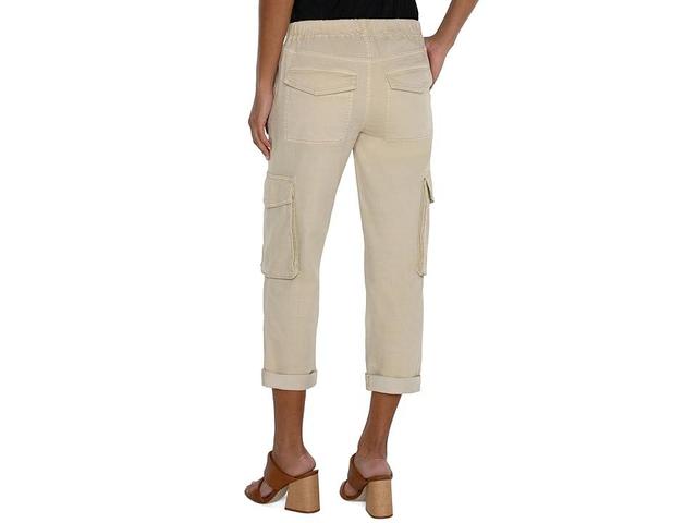 Liverpool Los Angeles Rascal Drawstring Waist Slouchy Crop Cargo Pants Product Image