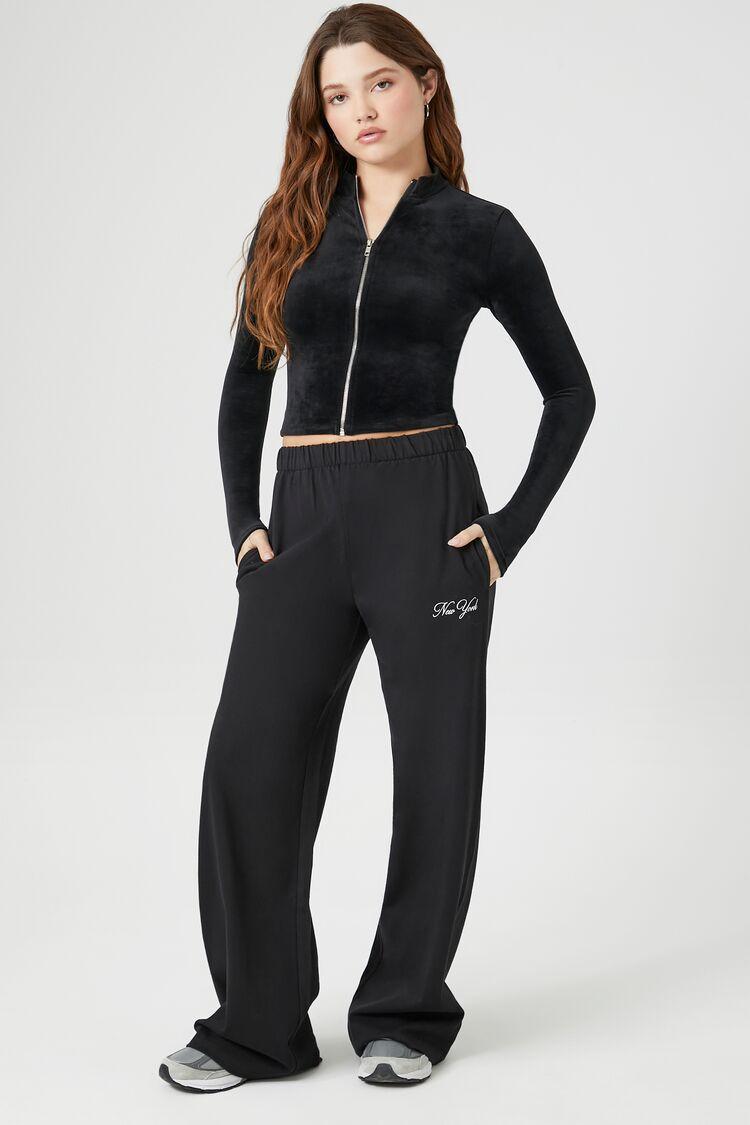 Fleece New York Graphic Pants | Forever 21 Product Image