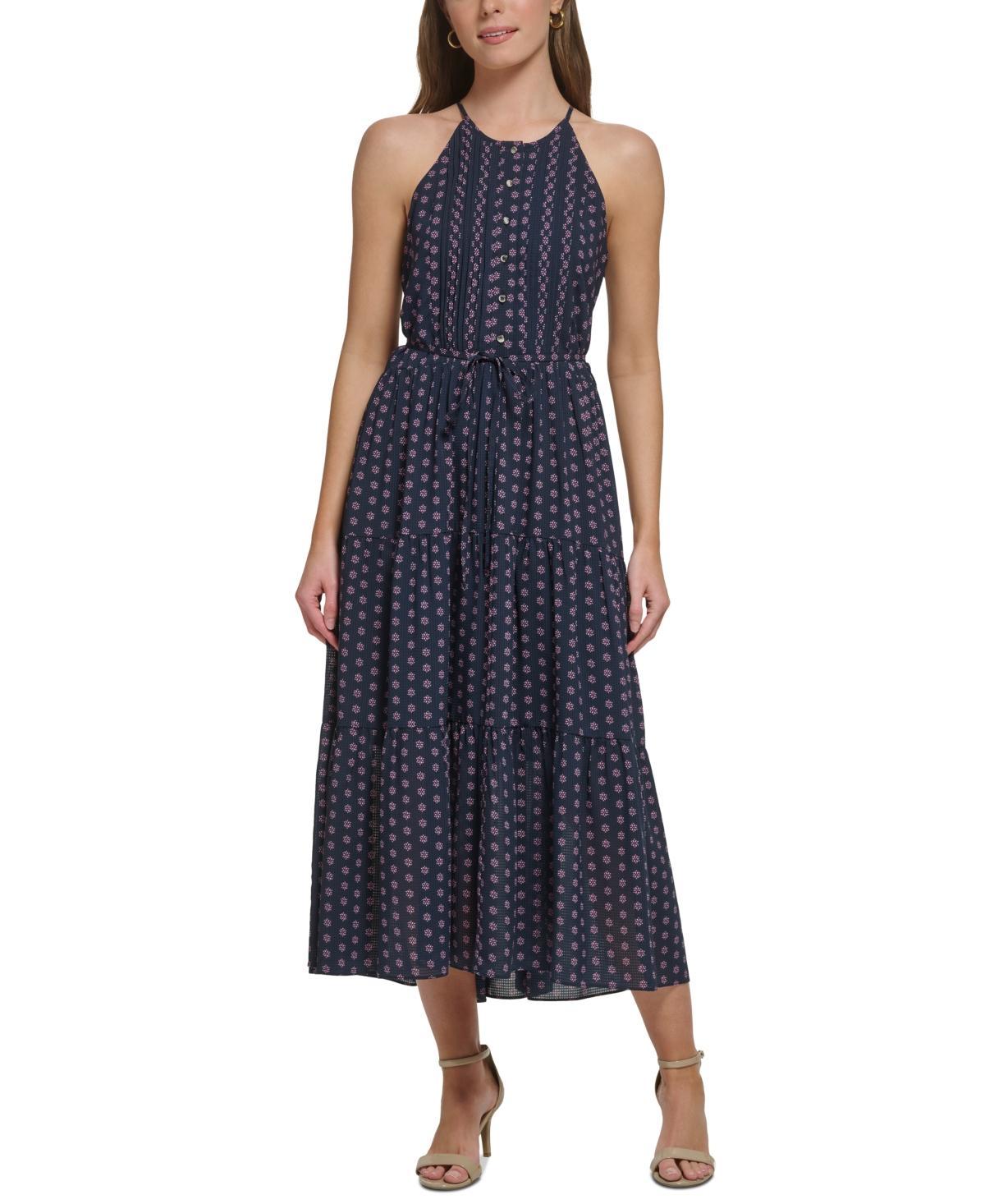 Tommy Hilfiger Womens Bella Floral-Print Halter Midi Dress product image