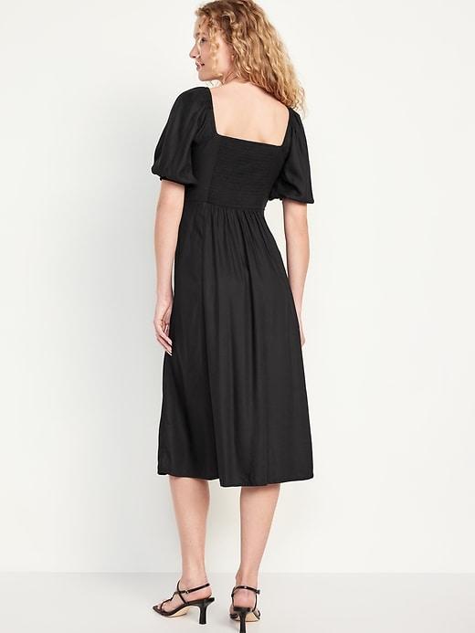 Fit & Flare Crepe Midi Dress product image