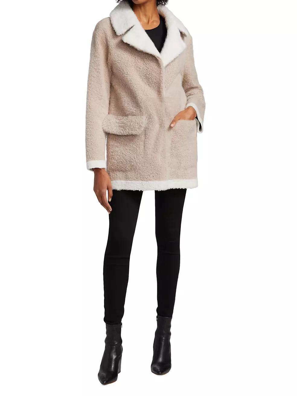 Shearling Notch Collar Coat product image