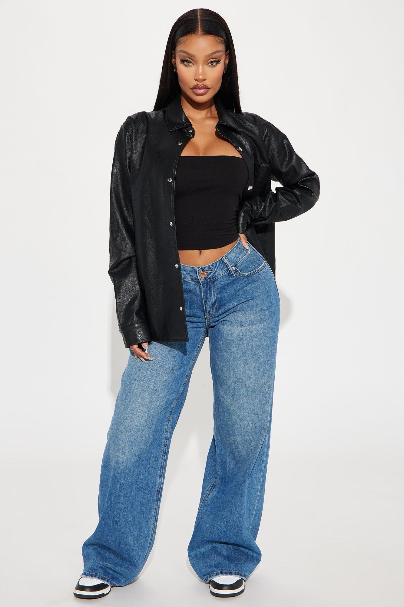 Jaydah Non Stretch Straight Leg Jeans - Medium Wash Product Image