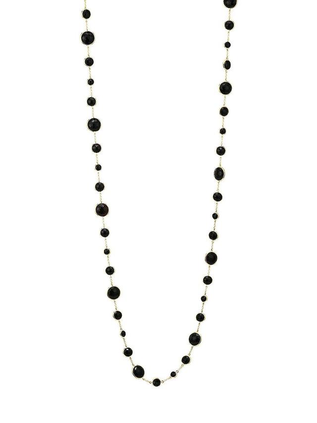 Womens Lollipop Long Lollitini 18K Yellow Gold & Onyx Necklace Product Image