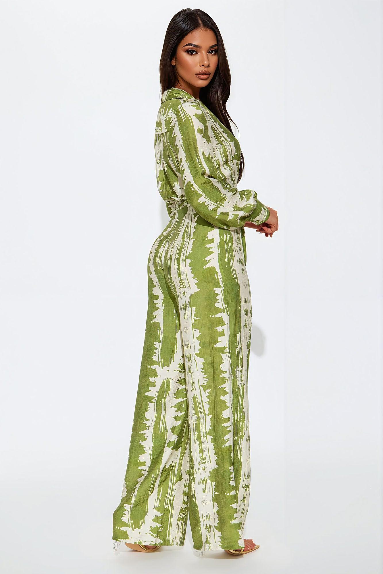 Jelena Jumpsuit - Green/combo Product Image