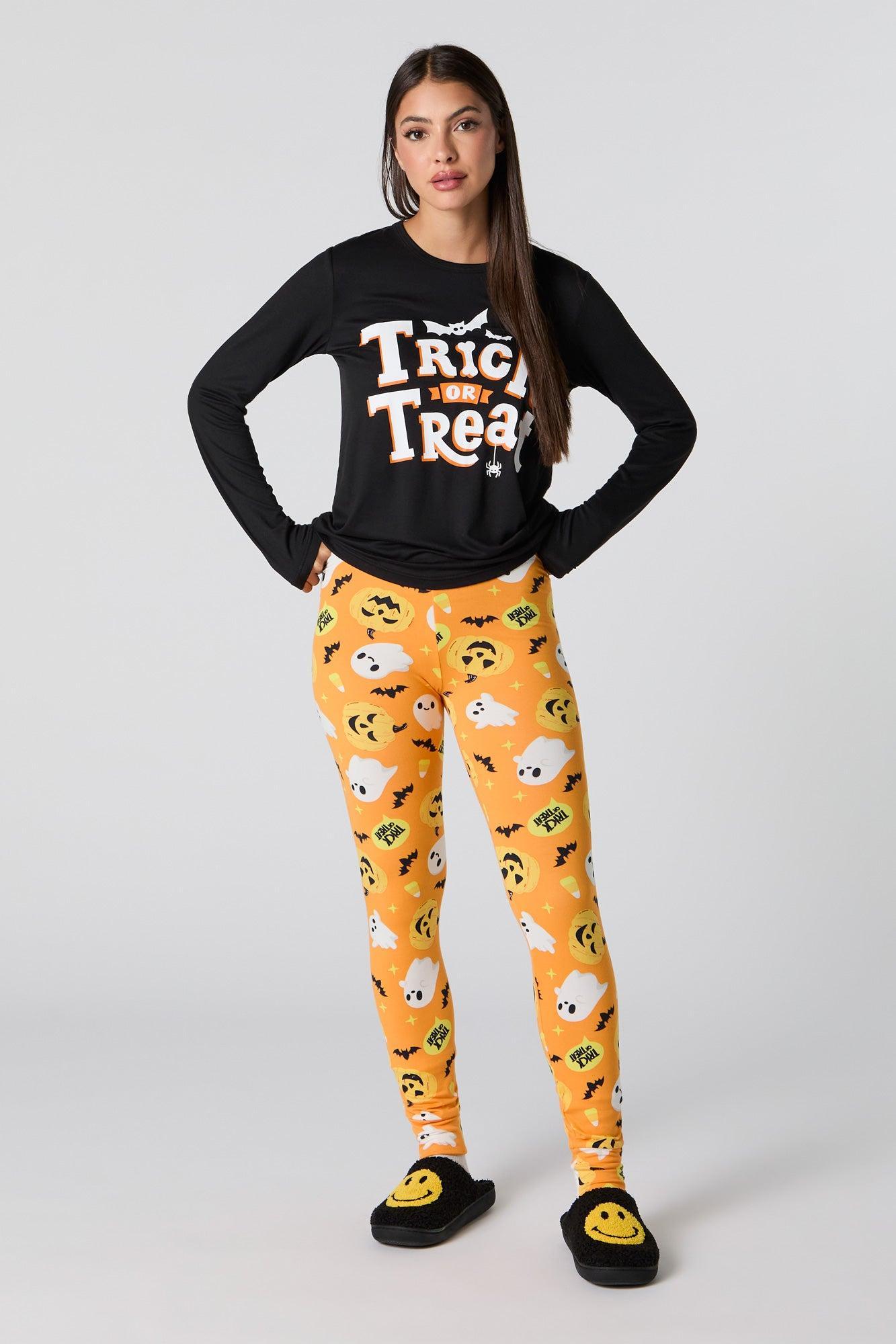 Womens Match the Family Trick or Treat 2 Piece Pajama Set Female Product Image