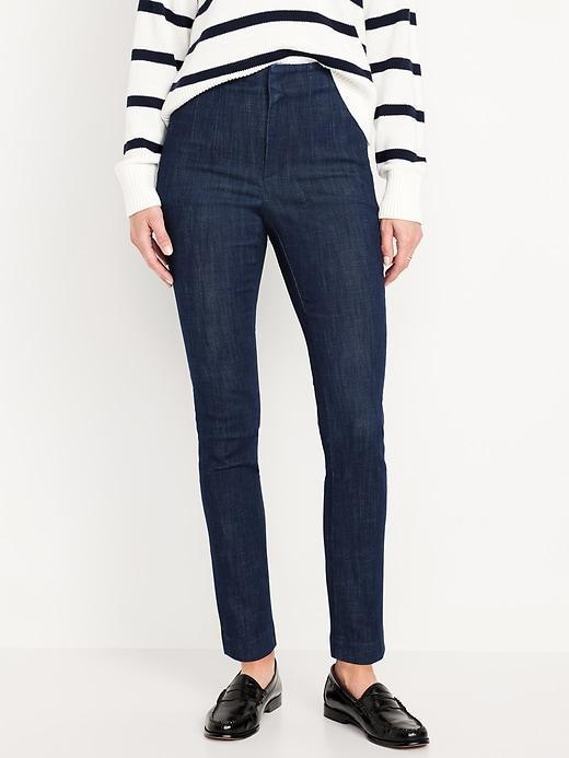 Extra High-Waisted Polished Pixie Skinny Ankle Jeans Product Image