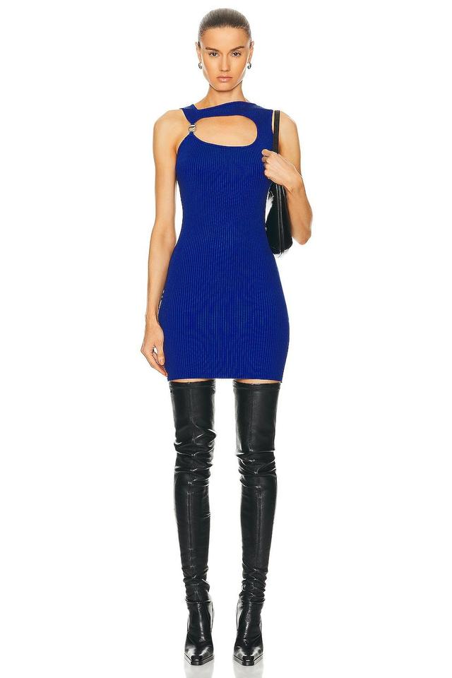 Coperni Knitted Cut Out Dress Royal. (also in ). Product Image