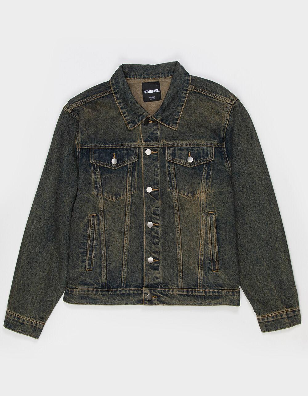 RSQ Mens Overdye Denim Trucker Jacket Product Image