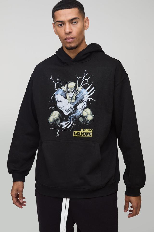 Oversized Wolverine License Print Hoodie | boohooMAN USA Product Image