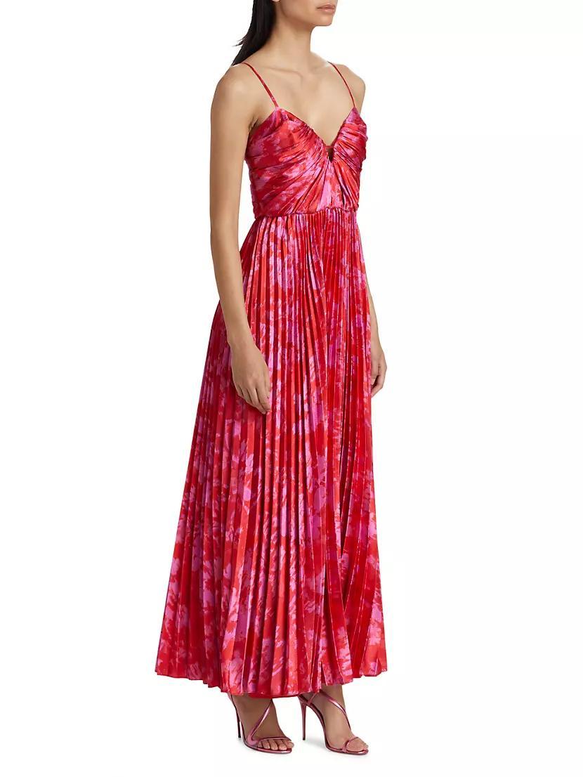 Suzette Abstract Satin Maxi Dress Product Image