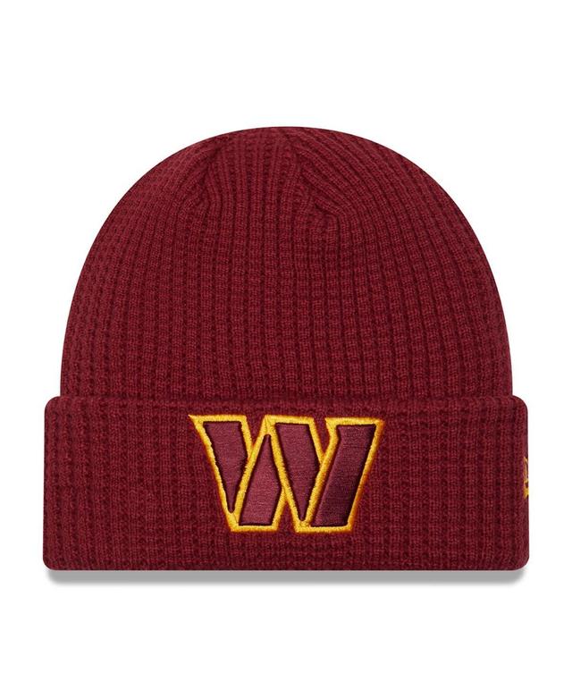 Mens New Era Burgundy Washington Commanders Prime Cuffed Knit Hat Product Image