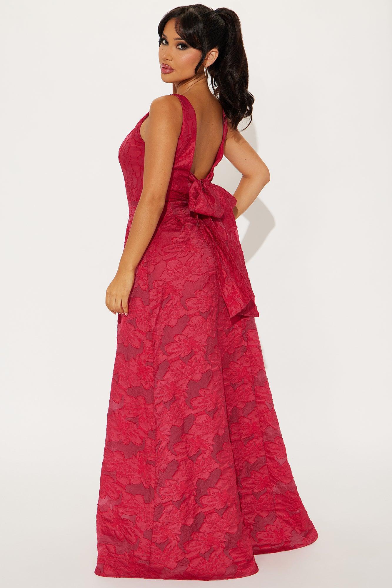 Special Moment Maxi Dress - Raspberry Product Image