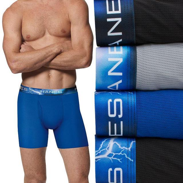 Mens Hanes 4-pack Sport X-Temp Air Mesh Boxer Briefs Product Image