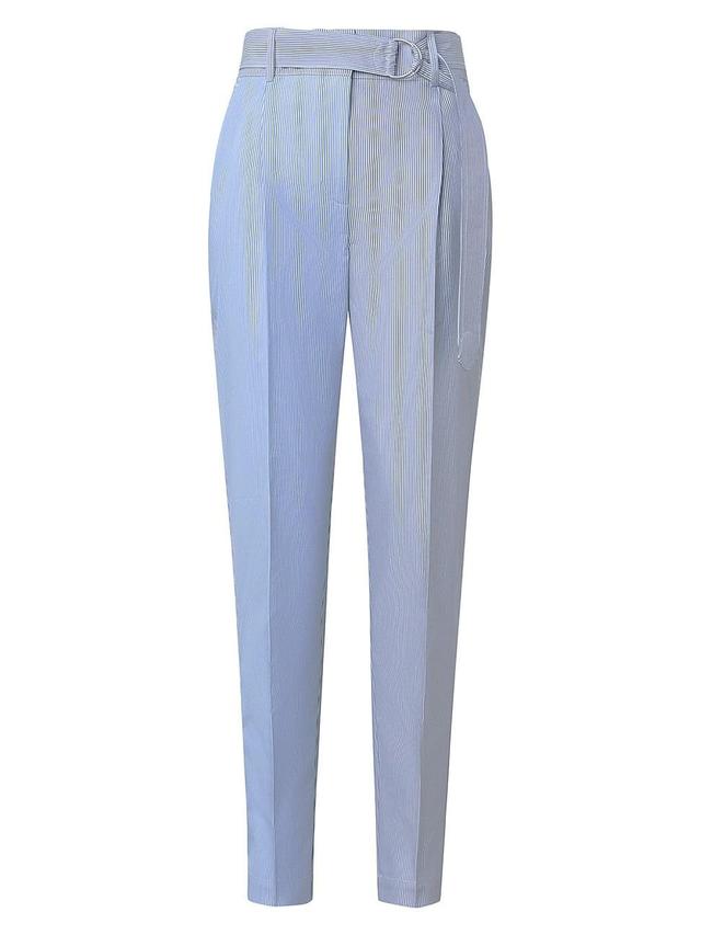 Womens Fred Pinstripe Cotton Tapered Pants Product Image