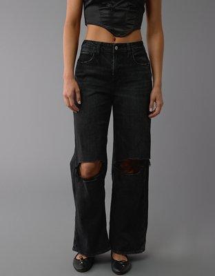 AE Dreamy Drape Stretch Super High-Waisted Baggy Wide-Leg Jean Product Image