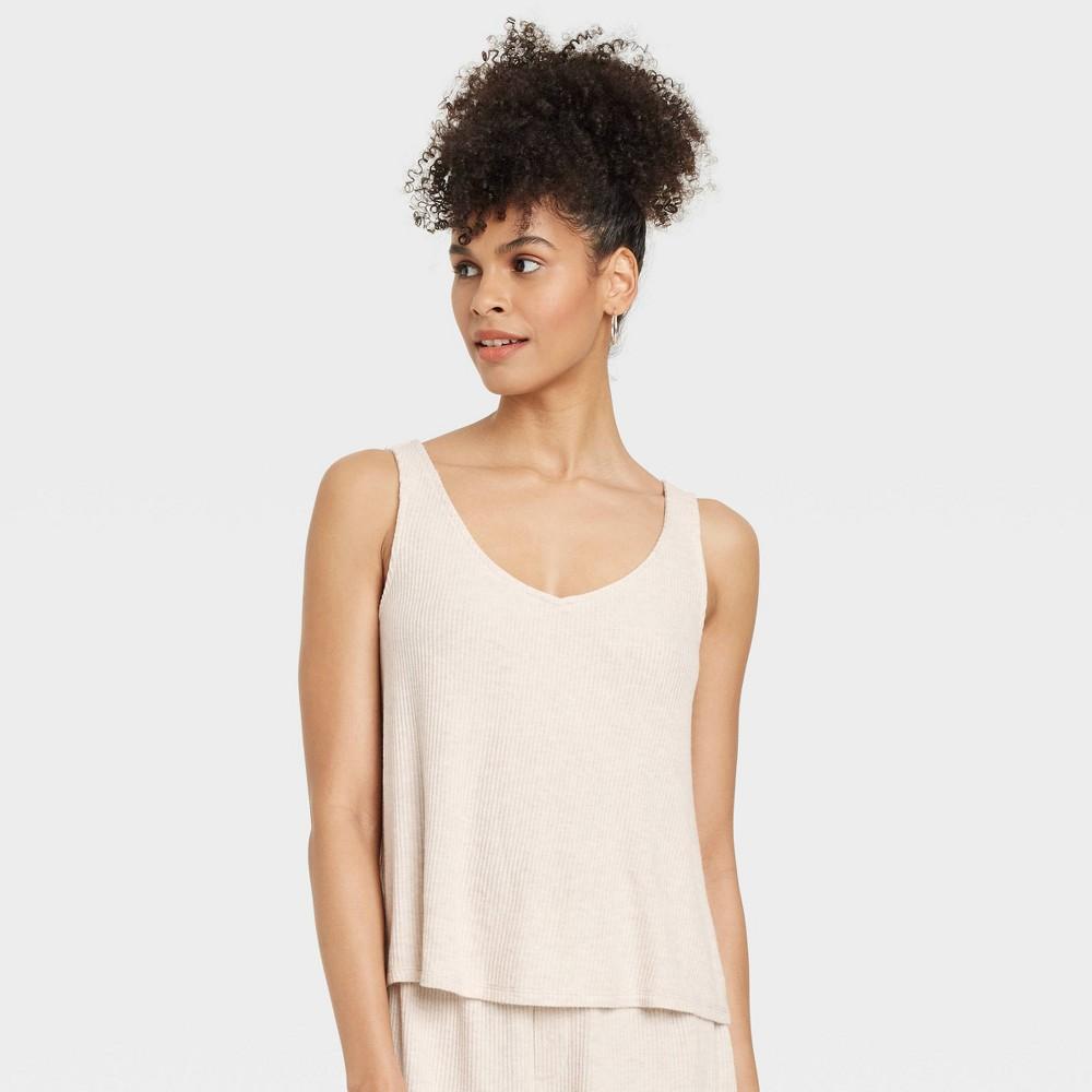 Womens Cozy Ribbed Tank Top - Auden Oatmeal XS product image