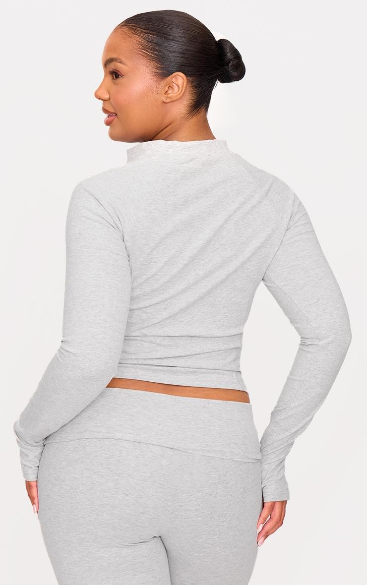 Ash Grey Sculpt Quarter Zip Gym Top Product Image