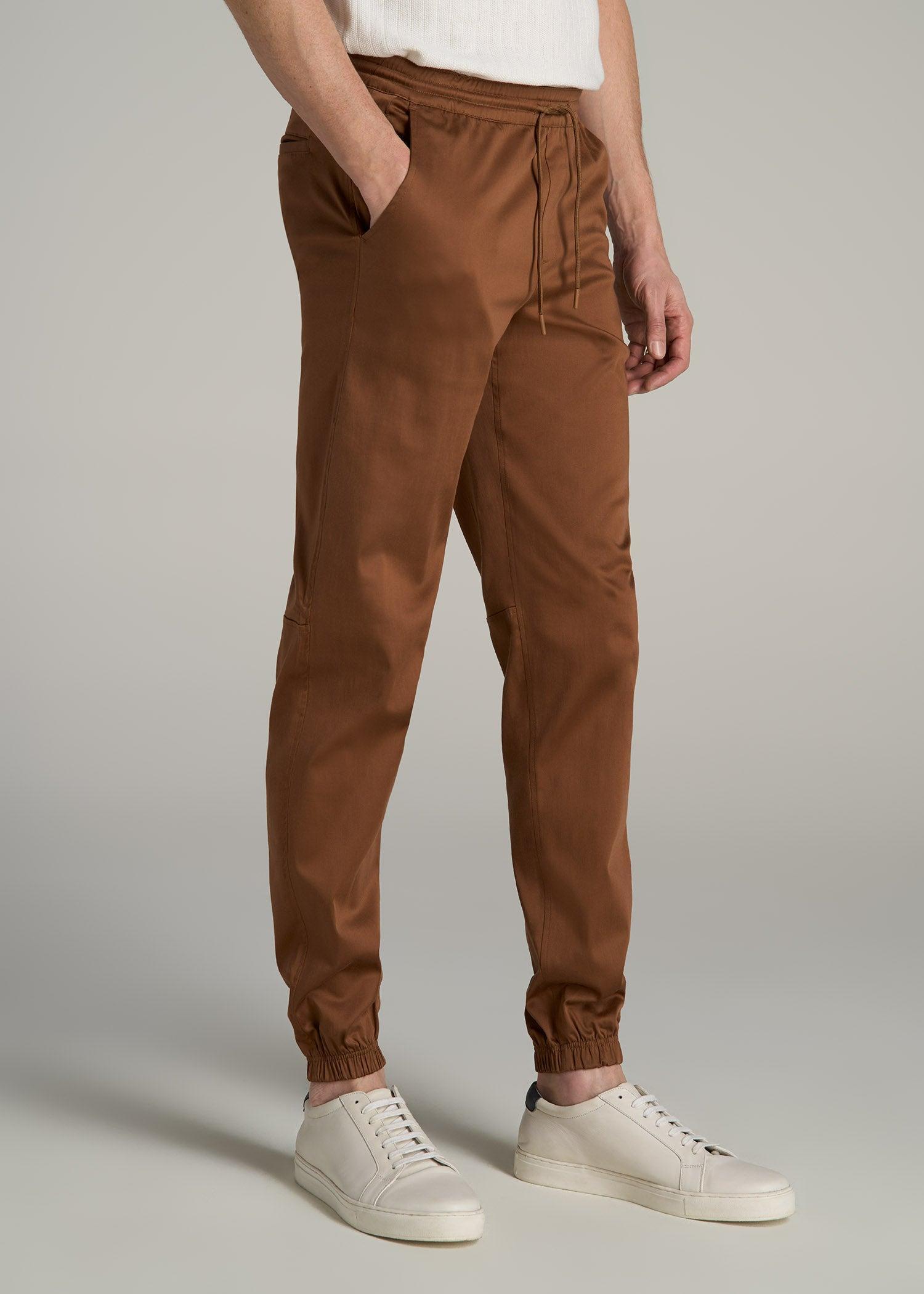 Stretch Twill Tall Men's Jogger Pants in Nutshell Male Product Image