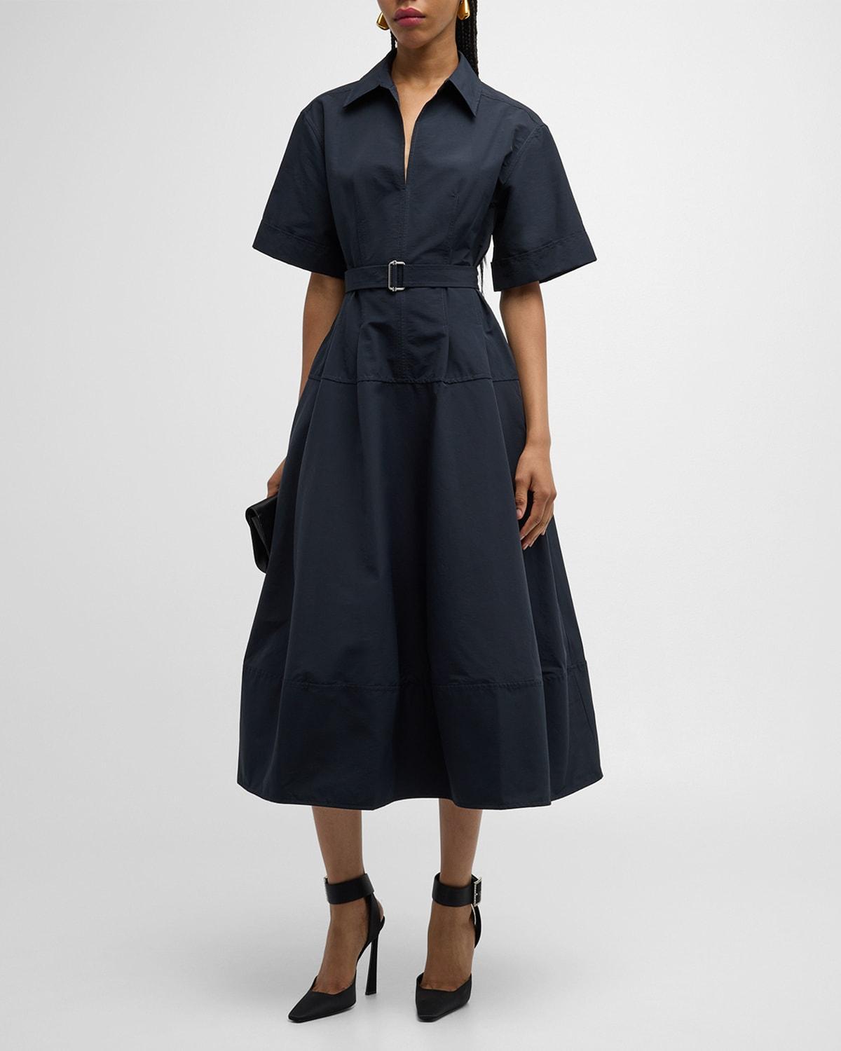 Womens Deanna Belted Midi Shirtdress Product Image