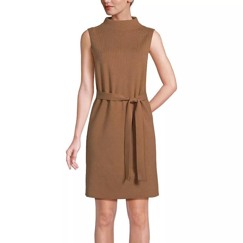 Womens Lands End Sleeveless Mock Neck Knit Dress Product Image