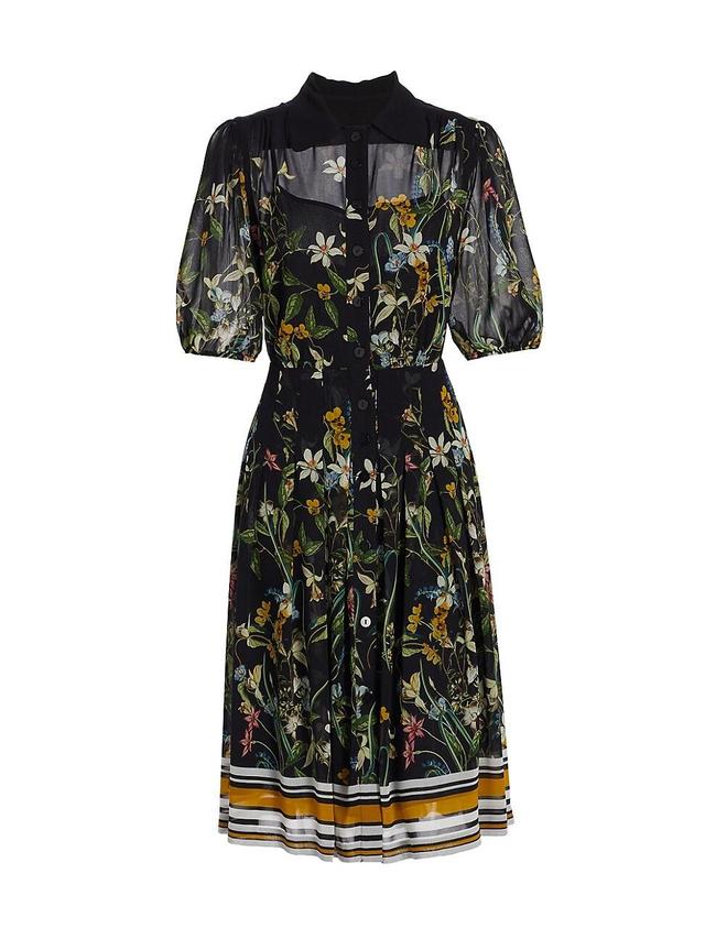 Womens Floral Chiffon Cocktail Dress Product Image