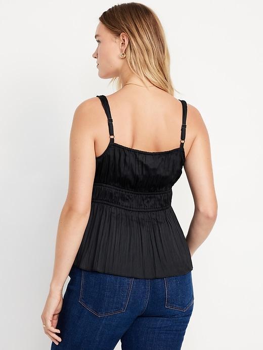 Waist-Defined Satin Top Product Image